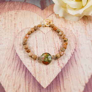 Autumn Connection Bracelet- Unakite and Autumn Jasper Autumn Connection Bracelet- Unakite and Autumn Jasper