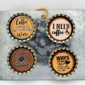 Super Magnets Set of 4: I Need Coffee Super Magnets Set of 4: I Need Coffee