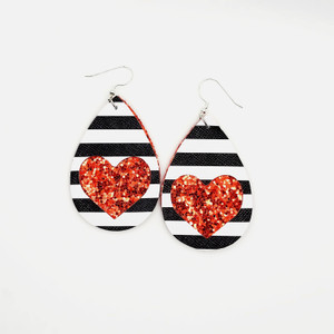 Finished Valentine's Day Earrings