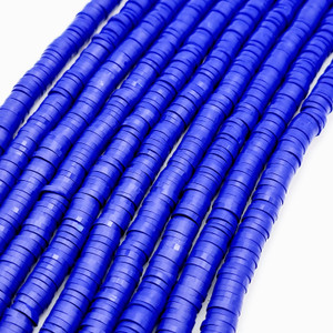 6mm Dark Blue Clay Heishi Bead Strands 6mm Dark Blue Clay Heishi Bead Strands