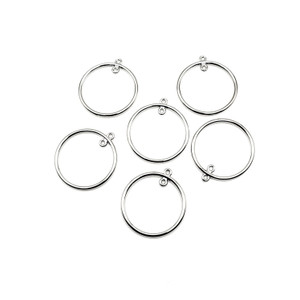 Silver Circle Charm Bezel Pendant Silver Circle Charm Bezel Pendant