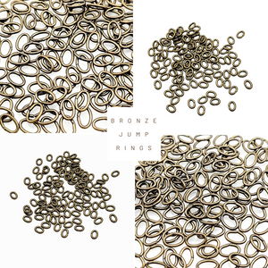 Antique Bronze Oval Jump Rings- Assorted Sizes Antique Bronze Oval Jump Rings- Assorted Sizes