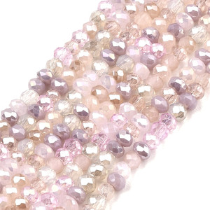 2mm Pink Mix Chinese Crystal Faceted Rondelle Bead Strand 2mm Pink Mix Chinese Crystal Faceted Rondelle Bead Strand