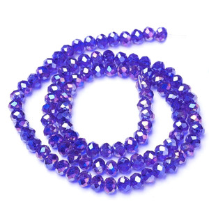 Blue AB Chinese Crystal Bead Strand- 3 Sizes Blue AB Chinese Crystal Bead Strand- 3 Sizes