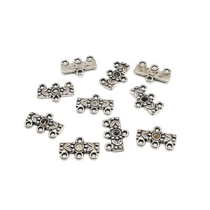 Decorative Antique Silver 3 Strand Connectors-10pcs Decorative Antique Silver 3 Strand Connectors-10pcs
