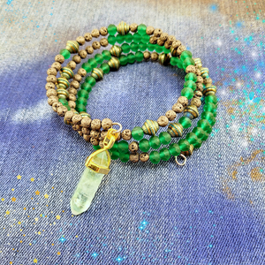 Mystic Balance Fluorite Bracelet- On Grand Memory Wire Mystic Balance Fluorite Bracelet- On Grand Memory Wire
