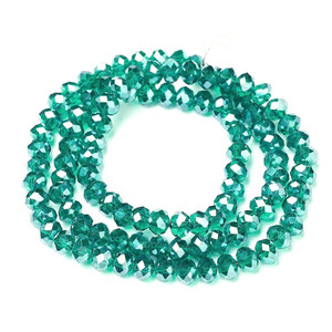 3mm Dark Green with Pearl Luster Chinese Crystal Rondelle Bead Strand 3mm Dark Green with Pearl Luster Chinese Crystal Rondelle Bead Strand