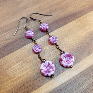 Blushing Hybiscus Stack Earrings Blushing Hybiscus Stack Earrings