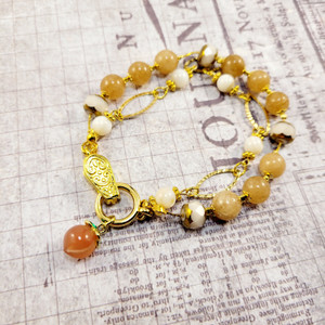 Golden Orchard Multi-strand Peach Bracelet Golden Orchard Multi-strand Peach Bracelet