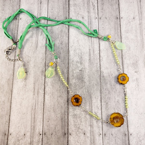 Peridot Petal Necklace