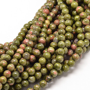 6mm Unakite Bead Strand