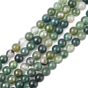 4mm Moss Agate Bead Strand