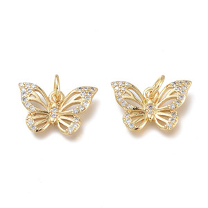 18K Gold Plated Butterfly Cubic Zirconia Pendant 18K Gold Plated Butterfly Cubic Zirconia Pendant