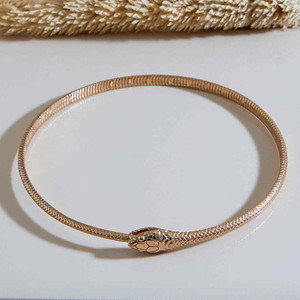 Bronze Ouroboros Bangle Bracelet – Size Small