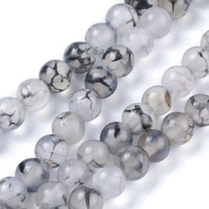 Dragon Veins Agate 6mm Round Bead Strand – Dyed & Heated, Sold by the Strand Dragon Veins Agate 6mm Round Bead Strand – Dyed & Heated, Sold by the Strand