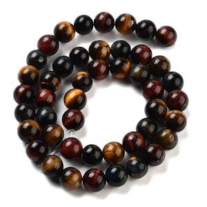 8mm Tiger Eye Bead Strand – Dyed Red and Brown- Grade AB+ 8mm Tiger Eye Bead Strand – Dyed Red and Brown- Grade AB+