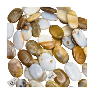 Oval Jasper Stone Bead Strand – Natural Polished Gemstone, Sold by the Strand Oval Jasper Stone Bead Strand – Natural Polished Gemstone, Sold by the Strand