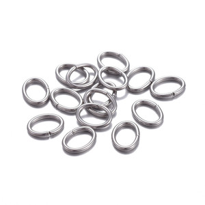 10mm Stainless Steel Oval Jump Rings- 100ct