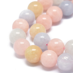 8mm Natural Morganite Round Bead Strand – Soft Pink Tones, Sold by the Strand