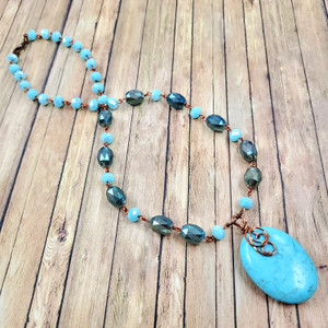 Skyline Harmony Dyed Howlite Pendant Necklace