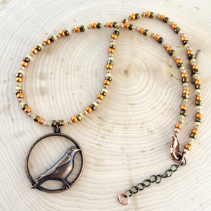 Copper Songbird Necklace