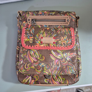 Pre-Loved Sakroots Colorful Bird and Floral Crossbody Bag