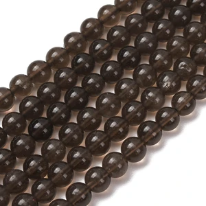 8mm Natural Smoky Quartz Round Beads — Sold by the Strand