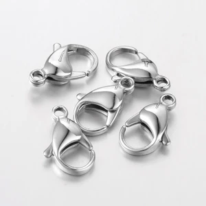 19mm -316 Surgical Stainless Steel Lobster Claw Clasps – Pack of 5