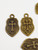 Bronze Cross Shield Charm