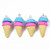 Handmade Polymer Clay Ice Cream Cone Charms