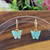 Blue Butterfly Earrings