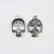 Tibetan Silver Floral Skull Charms sold by the pair