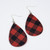Buffalo Plaid Double Sided Faux Leather Earring Pair Base Buffalo Plaid Double Sided Faux Leather Earring Pair Base