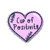 Drilled Pink "Cup of Positivity" Acrylic Heart Pendant Drilled Pink "Cup of Positivity" Acrylic Heart Pendant