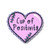 Drilled Pink "Cup of Positivity" Acrylic Heart Pendant Drilled Pink "Cup of Positivity" Acrylic Heart Pendant
