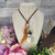 Wild Harmony Deer Antler Necklace with Genuine Leather
