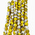 8mm Yellow & Silver Two-Toned Fire Polish Czech Glass Bead Strand