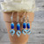 Christmas Clay Earrings Blue Stockings Christmas Clay Earrings Blue Stockings