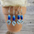 Christmas Clay Earrings Blue Stockings Christmas Clay Earrings Blue Stockings
