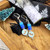 Christmas Clay Earrings Blue Stockings Christmas Clay Earrings Blue Stockings