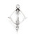 Antique Silver Tibetan Style Bow and Arrow Pendant Pack-2pcs