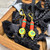 Christmas Clay Earrings Yellow Holly Christmas Clay Earrings Yellow Holly
