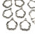 Antique Silver Flower Chandelier Findings-10pcs