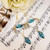 Aqua Dreams Art Nouveau Earrings Aqua Dreams Art Nouveau Earrings