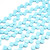 8mm Double Drilled Matte Blue Flat Coin Czech Glass Bead Strand