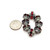 13x15mm Crown Ruby Red with Antique Silver and Etched Finishes Czech Glass Bead Strand – Sold by the Strand