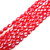 11x8mm Red Chinese Crystal Teardrop Bead Strand