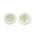 30mm Assorted Round Shell Pendant Pair with Gold Pattern