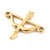 3D Gold Stainless Steel Bow & Arrow Charm Link Pair