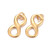 Gold Stainless Steel Infinity Charm Pair
